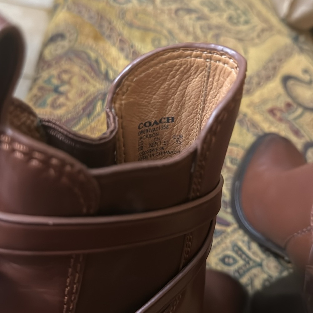 Coach Jackson bootie brown leather sz 5b - Picture 6 of 8